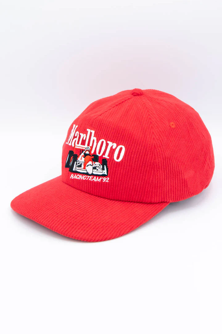 1992 Marlboro Racing Corduroy Snapback Hat - Image 3