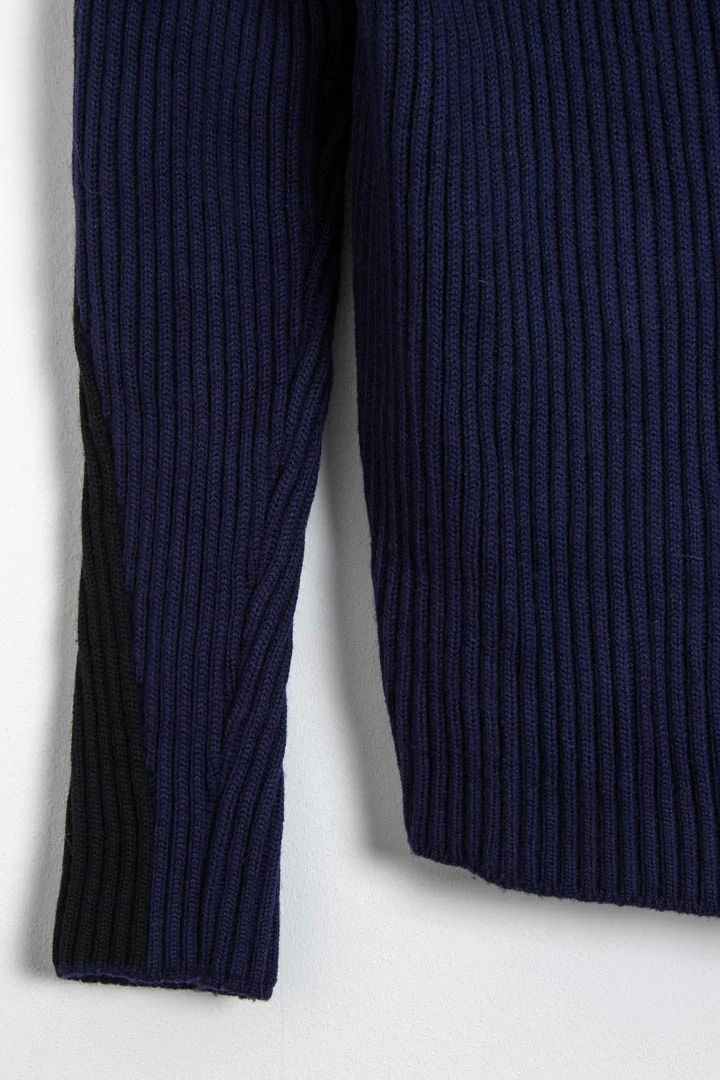 2004 Stone Island Ribbed Turtleneck Wool Jumper (M) - Image 5