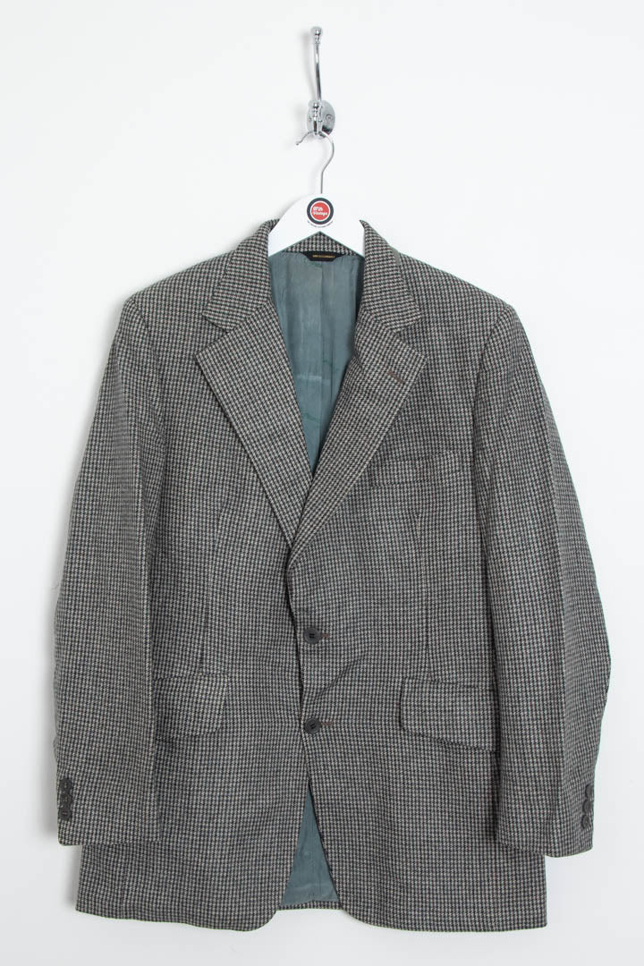 Aquascutum Houndstooth Pattern Wool Blazer Jacket (S)