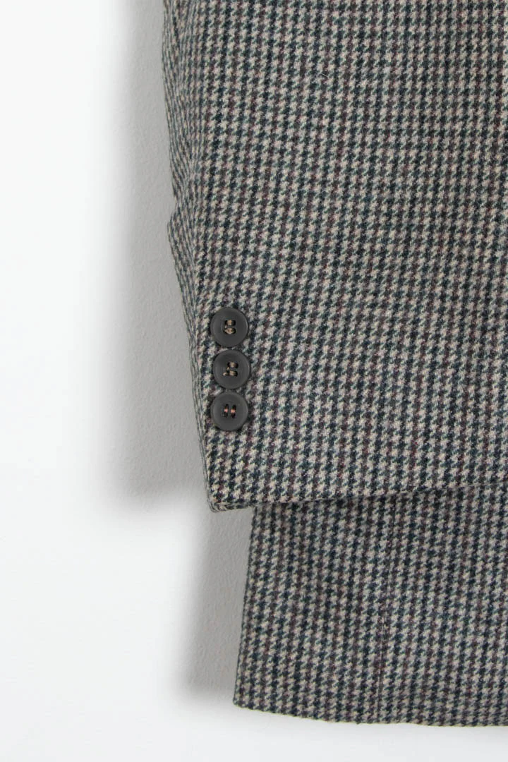 Aquascutum Houndstooth Pattern Wool Blazer Jacket (S) - Image 3