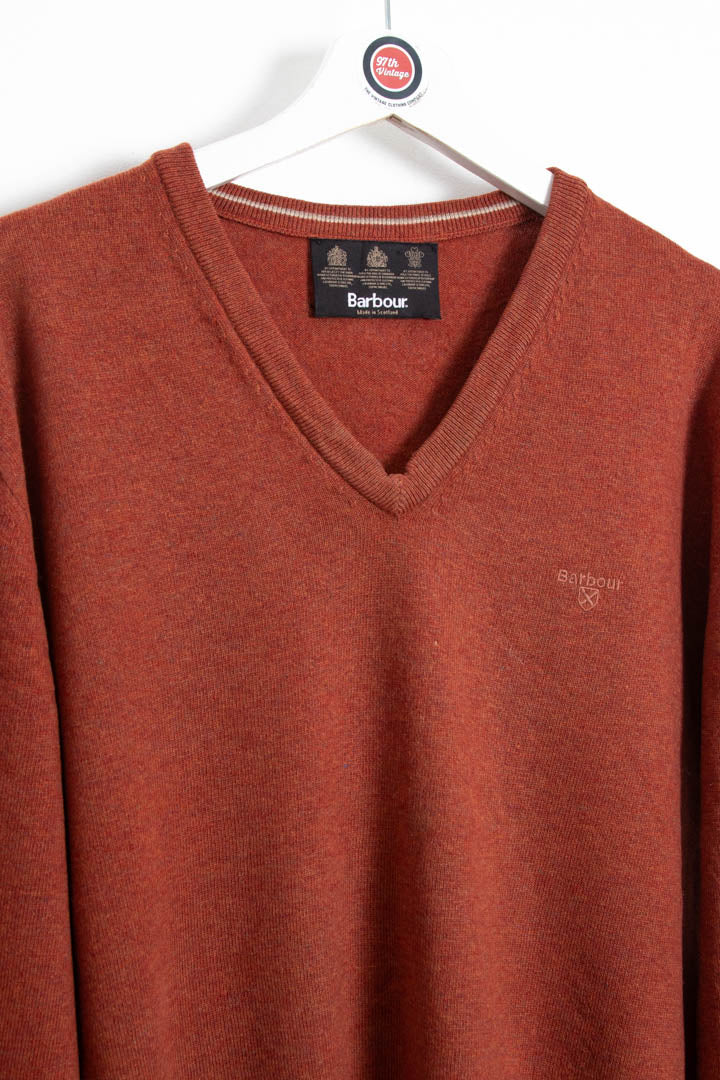 Barbour V Neck Knitted Jumper (L) - Image 3
