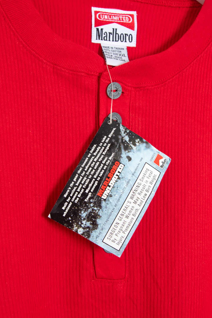 BNWT Marlboro Long Sleeve Waffle T-Shirt (XXL) - Image 2