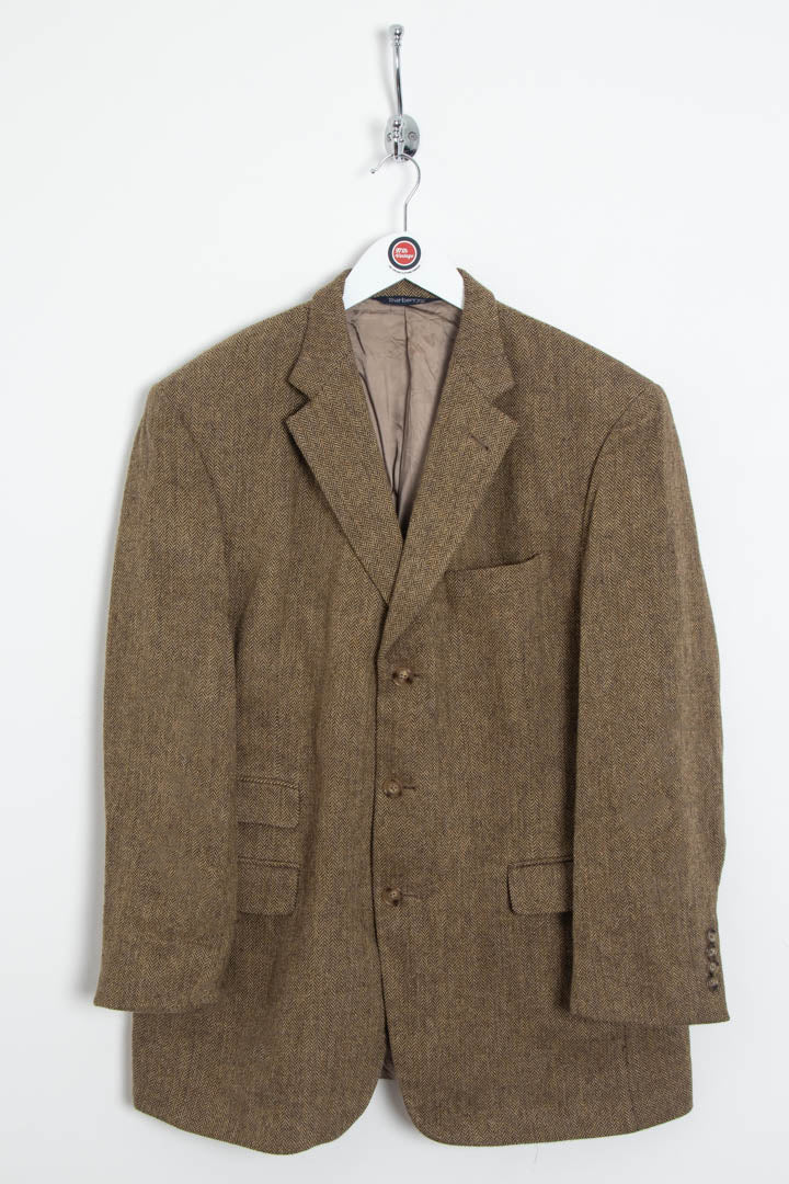 Burberry Herringbone Wool Tweed Blazer Jacket (L)