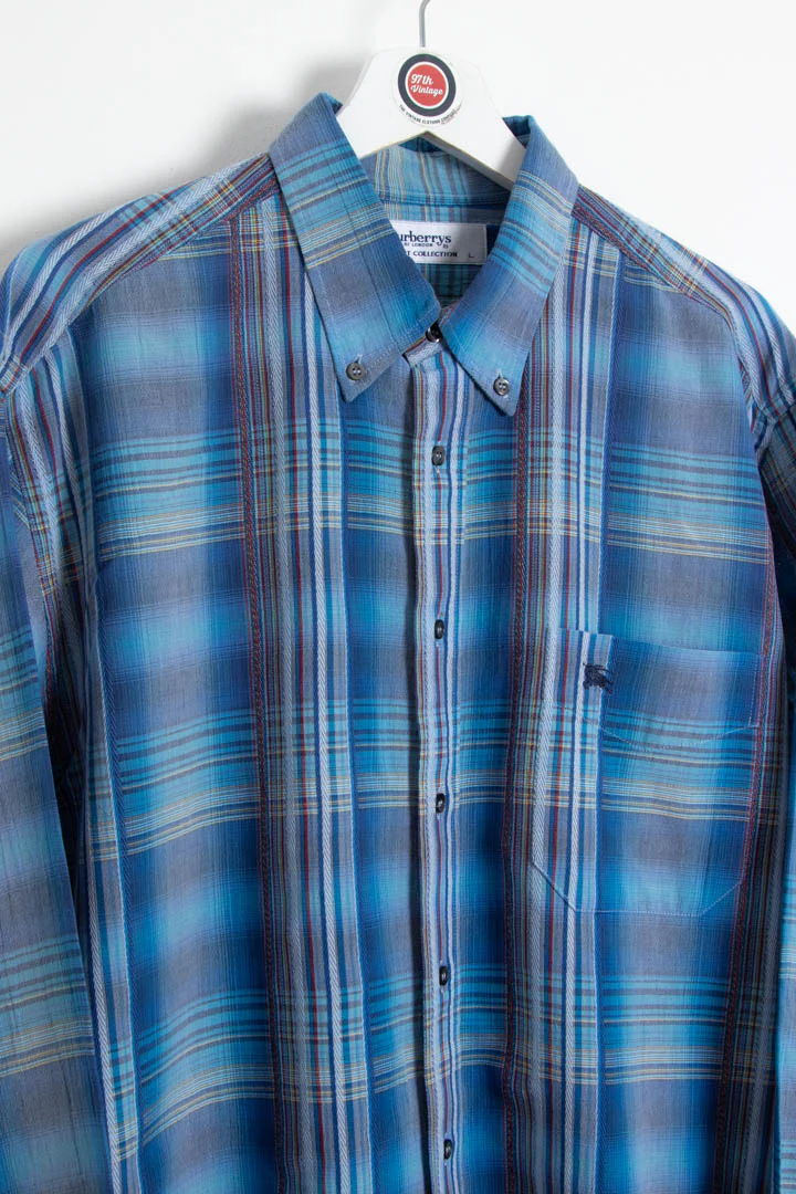 Burberry Long Sleeve Checkered Shirt (L) - Image 3