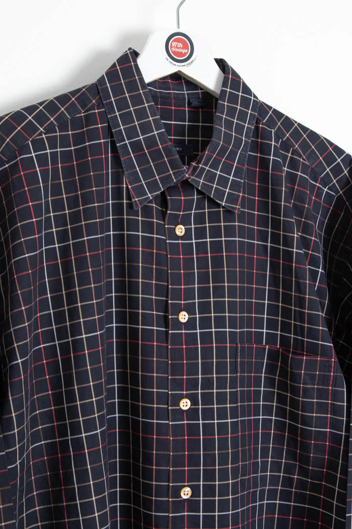 Burberry Long Sleeve Windowpane Shirt (XL) - Image 2