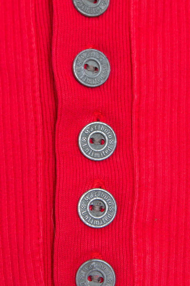 Marlboro Button Up Waffle Top (XL) - Image 3