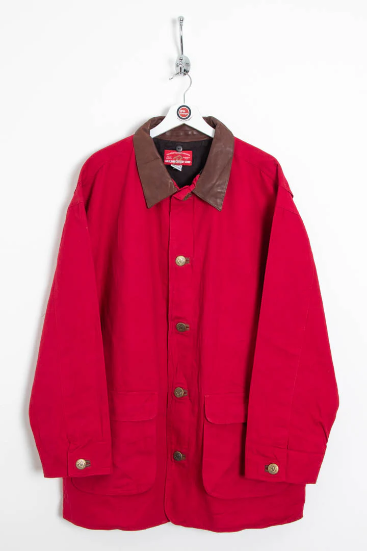 Marlboro Leather Canvas Parka Coat (XL)