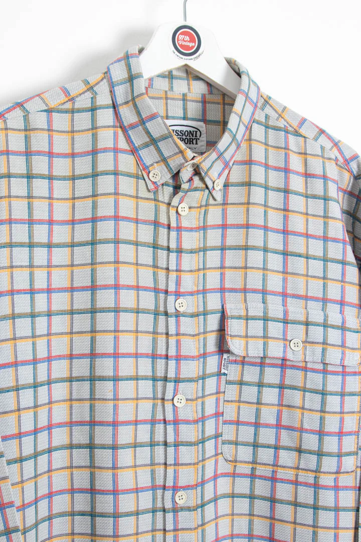 Missoni Long Sleeve Checkered Shirt (XL) - Image 3