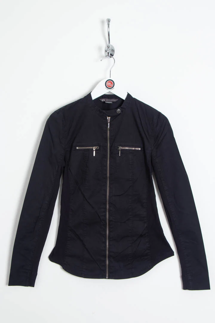 Women's Armani Exchange Collarless Zip Up Track Jacket (XS)