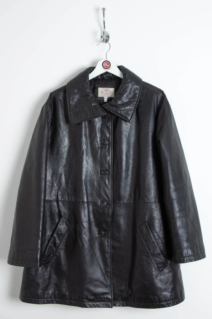 Women's Armani Jeans Leather Parka Jacket (XL)