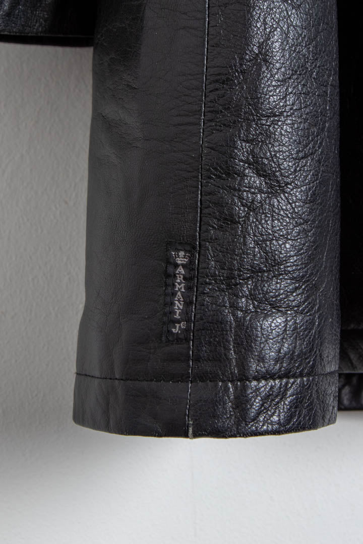 Women's Armani Jeans Leather Parka Jacket (XL) - Image 2