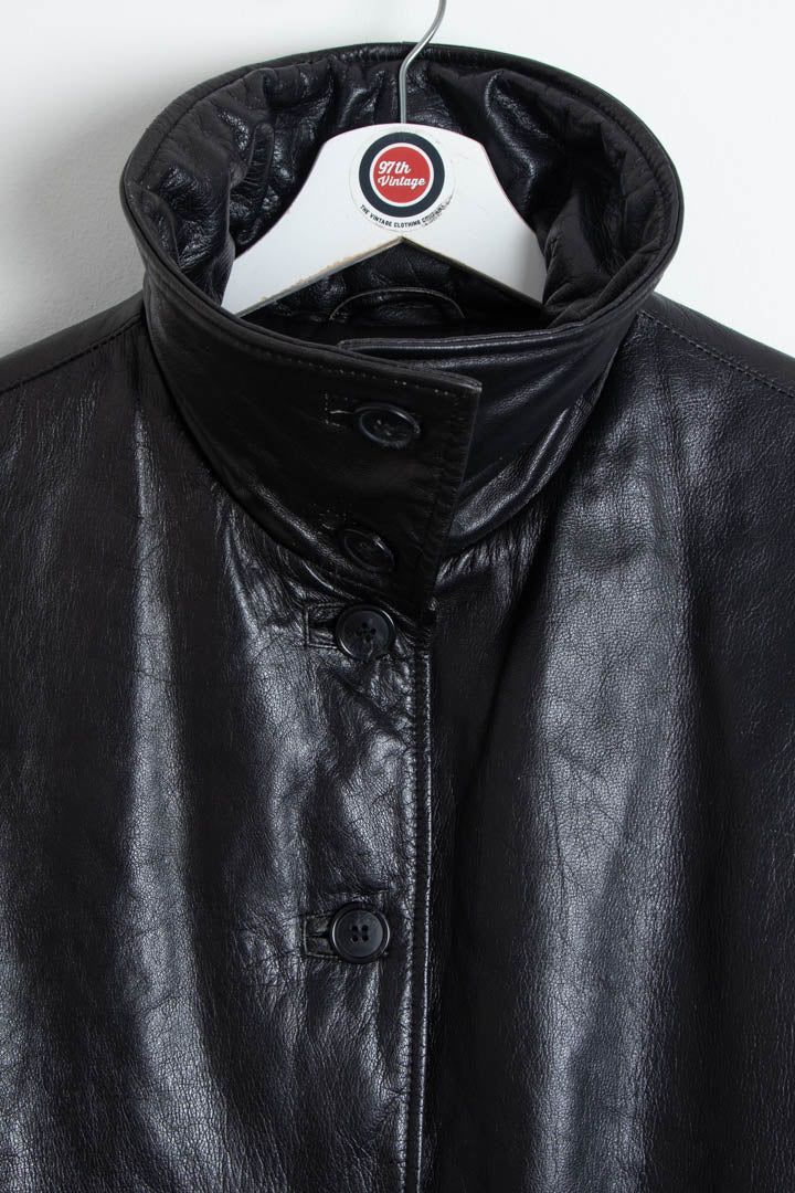 Women's Armani Jeans Leather Parka Jacket (XL) - Image 5