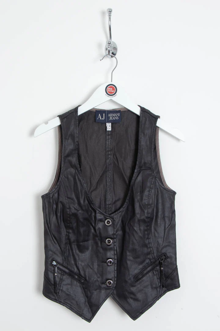 Women's Armani Jeans Leather Waistcoat (XS)