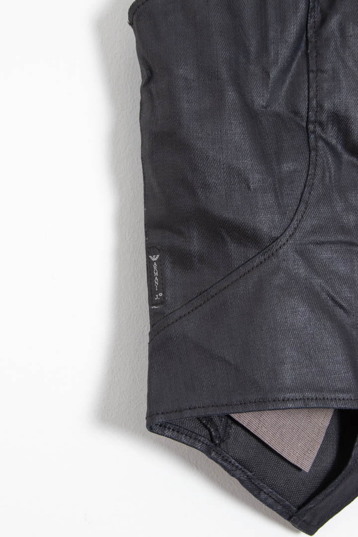 Women's Armani Jeans Leather Waistcoat (XS) - Image 4