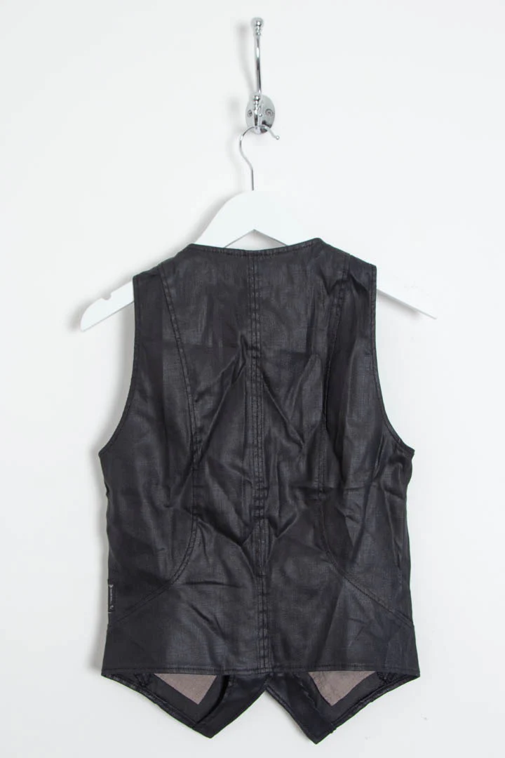 Women's Armani Jeans Leather Waistcoat (XS) - Image 6
