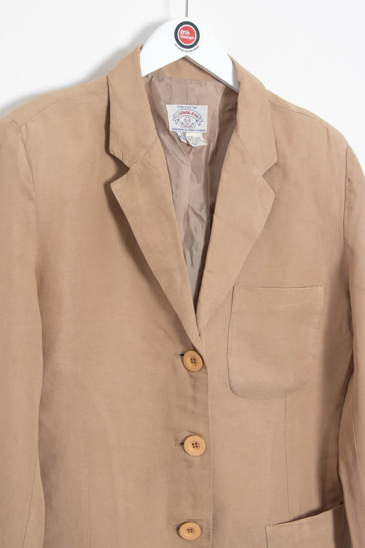 Women's Armani Jeans Linen Blazer Jacket (S) - Image 3