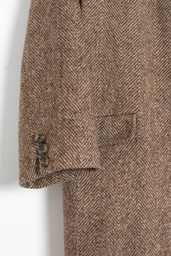 Women's Burberry Herringbone Tweed Trench Coat (S) - Image 3