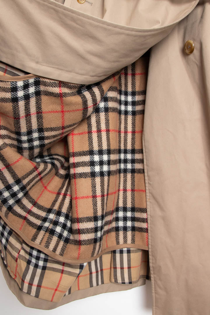 Women's Burberry Wool Lined Double Breasted Trench Coat (L) - Image 2