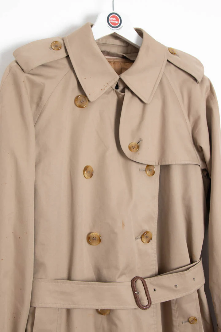 Women's Burberry Wool Lined Double Breasted Trench Coat (L) - Image 3