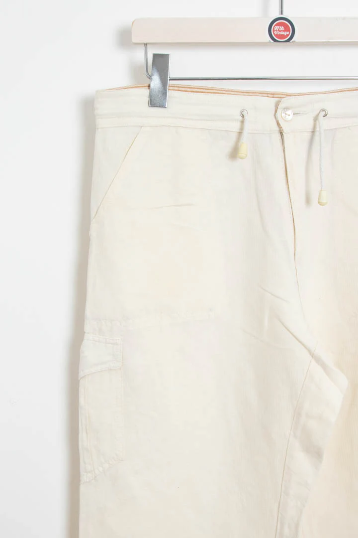 Women's Fendi Cargo Capri Linen Trousers (UK 12) - Image 5