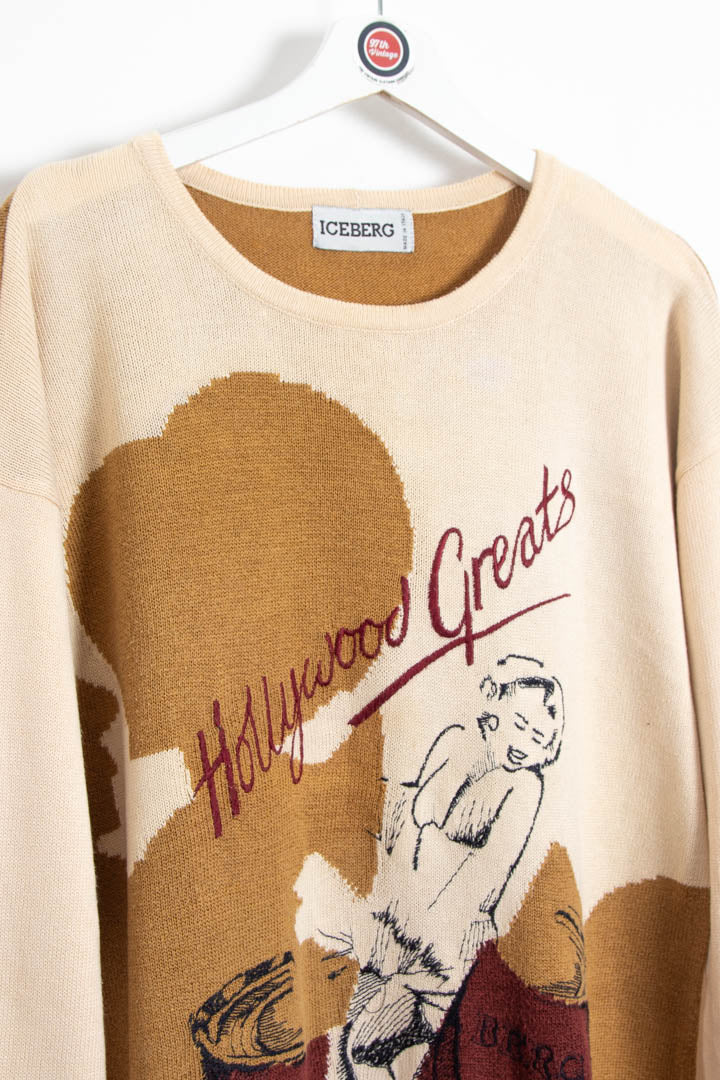 Women's Iceberg Hollywood Greats Marilyn Monroe Round Neck Jumper (L) - Image 2