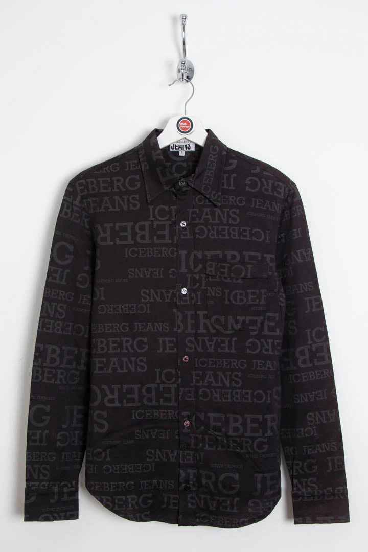 Women's Iceberg Jeans Repeat Logo Long Sleeve Shirt (S)