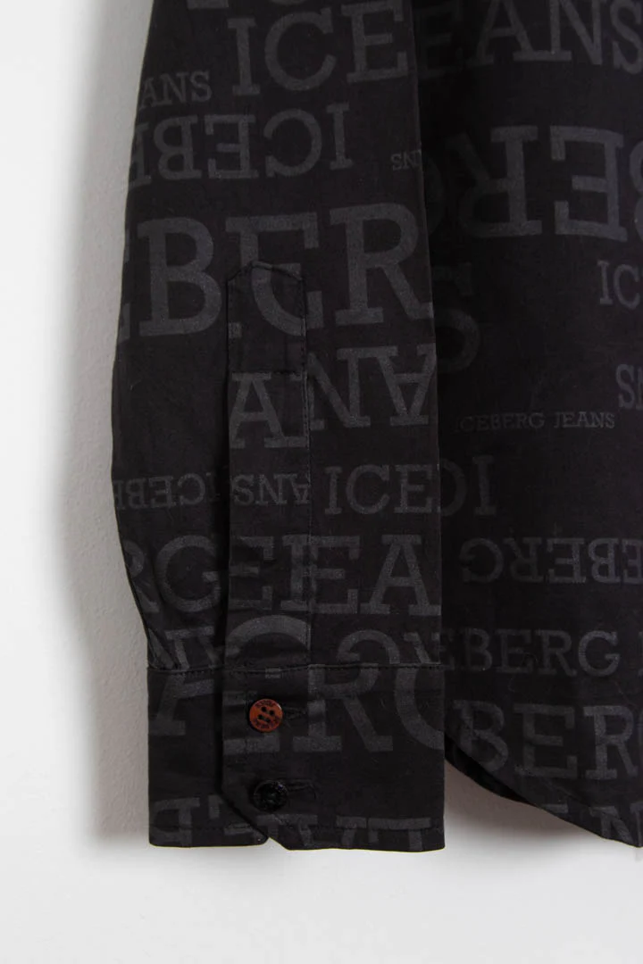 Women's Iceberg Jeans Repeat Logo Long Sleeve Shirt (S) - Image 5