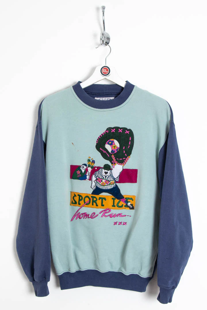Women's Iceberg Sport Ice Home Run Crew Neck Sweatshirt (S)