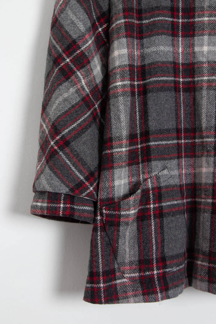 Women's Just Cavalli Plaid Wool Blouse (S) - Image 2